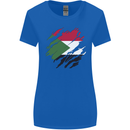 Torn Sudan Flag Sudanese Day Football Womens Wider Cut T-Shirt Royal Blue