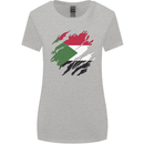 Torn Sudan Flag Sudanese Day Football Womens Wider Cut T-Shirt Sports Grey