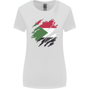 Torn Sudan Flag Sudanese Day Football Womens Wider Cut T-Shirt White