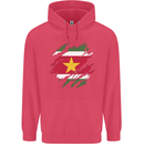 Torn Suriname Flag Suriname Day Football Childrens Kids Hoodie Heliconia