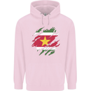 Torn Suriname Flag Suriname Day Football Childrens Kids Hoodie Light Pink
