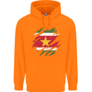 Torn Suriname Flag Suriname Day Football Childrens Kids Hoodie Orange