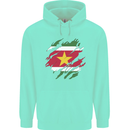 Torn Suriname Flag Suriname Day Football Childrens Kids Hoodie Peppermint