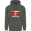 Torn Suriname Flag Suriname Day Football Childrens Kids Hoodie Storm Grey