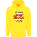 Torn Suriname Flag Suriname Day Football Childrens Kids Hoodie Yellow