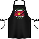 Torn Suriname Flag Suriname Day Football Cotton Apron 100% Organic Black