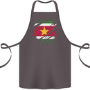 Torn Suriname Flag Suriname Day Football Cotton Apron 100% Organic Dark Grey