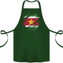 Torn Suriname Flag Suriname Day Football Cotton Apron 100% Organic Forest Green