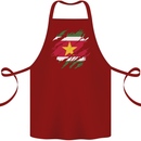 Torn Suriname Flag Suriname Day Football Cotton Apron 100% Organic Maroon