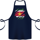Torn Suriname Flag Suriname Day Football Cotton Apron 100% Organic Navy Blue