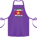 Torn Suriname Flag Suriname Day Football Cotton Apron 100% Organic Purple