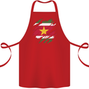 Torn Suriname Flag Suriname Day Football Cotton Apron 100% Organic Red