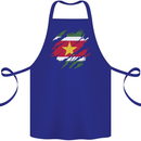 Torn Suriname Flag Suriname Day Football Cotton Apron 100% Organic Royal Blue