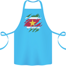 Torn Suriname Flag Suriname Day Football Cotton Apron 100% Organic Turquoise