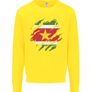Torn Suriname Flag Suriname Day Football Kids Sweatshirt Jumper Yellow