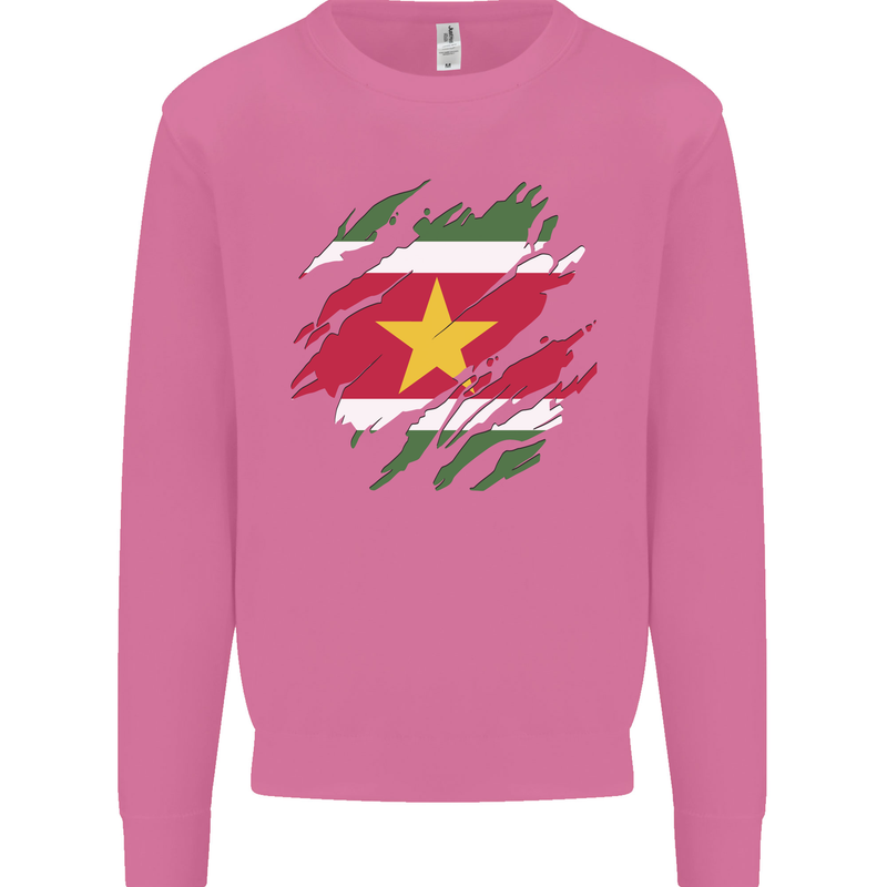 Torn Suriname Flag Suriname Day Football Mens Sweatshirt Jumper Azalea