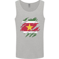 Torn Suriname Flag Suriname Day Football Mens Vest Tank Top Sports Grey