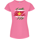 Torn Suriname Flag Suriname Day Football Womens Petite Cut T-Shirt Azalea