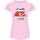 Torn Suriname Flag Suriname Day Football Womens Petite Cut T-Shirt Light Pink