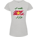 Torn Suriname Flag Suriname Day Football Womens Petite Cut T-Shirt Sports Grey
