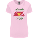 Torn Suriname Flag Suriname Day Football Womens Wider Cut T-Shirt Light Pink