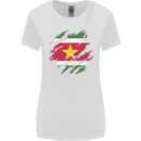 Torn Suriname Flag Suriname Day Football Womens Wider Cut T-Shirt White