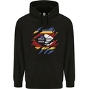 Torn Swaziland Flag Swazi Day Football Childrens Kids Hoodie Black