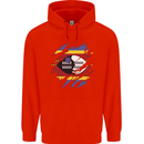 Torn Swaziland Flag Swazi Day Football Childrens Kids Hoodie Bright Red