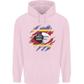 Torn Swaziland Flag Swazi Day Football Childrens Kids Hoodie Light Pink