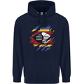 Torn Swaziland Flag Swazi Day Football Childrens Kids Hoodie Navy Blue