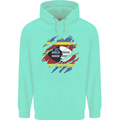 Torn Swaziland Flag Swazi Day Football Childrens Kids Hoodie Peppermint