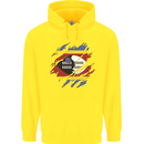 Torn Swaziland Flag Swazi Day Football Childrens Kids Hoodie Yellow