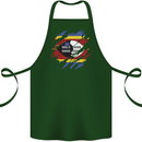 Torn Swaziland Flag Swazi Day Football Cotton Apron 100% Organic Forest Green