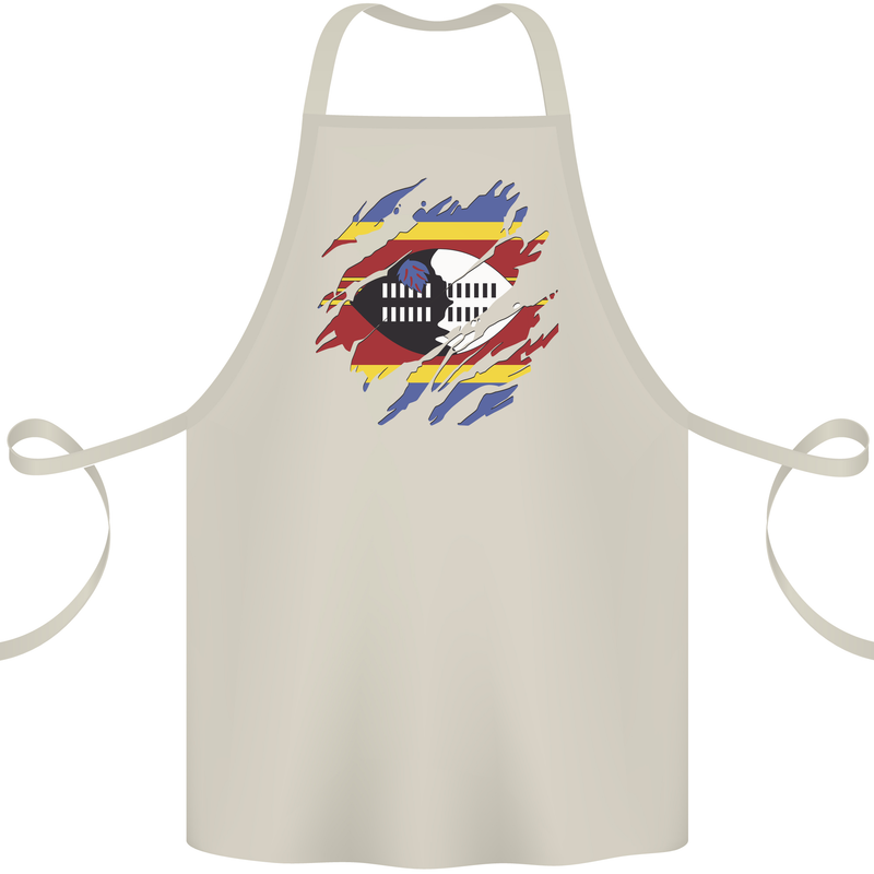 Torn Swaziland Flag Swazi Day Football Cotton Apron 100% Organic Natural
