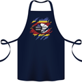 Torn Swaziland Flag Swazi Day Football Cotton Apron 100% Organic Navy Blue