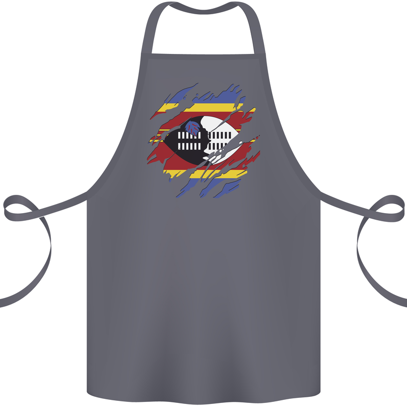 Torn Swaziland Flag Swazi Day Football Cotton Apron 100% Organic Steel