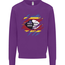 Torn Swaziland Flag Swazi Day Football Kids Sweatshirt Jumper Purple