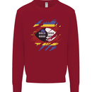 Torn Swaziland Flag Swazi Day Football Kids Sweatshirt Jumper Red