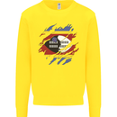 Torn Swaziland Flag Swazi Day Football Kids Sweatshirt Jumper Yellow