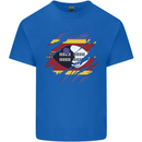 Torn Swaziland Flag Swazi Day Football Kids T-Shirt Childrens Royal Blue