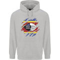 Torn Swaziland Flag Swazi Day Football Mens 80% Cotton Hoodie Sports Grey