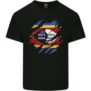 Torn Swaziland Flag Swazi Day Football Mens Cotton T-Shirt Tee Top Black