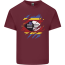 Torn Swaziland Flag Swazi Day Football Mens Cotton T-Shirt Tee Top Maroon