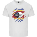 Torn Swaziland Flag Swazi Day Football Mens Cotton T-Shirt Tee Top White