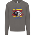 Torn Swaziland Flag Swazi Day Football Mens Sweatshirt Jumper Charcoal