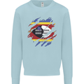 Torn Swaziland Flag Swazi Day Football Mens Sweatshirt Jumper Light Blue