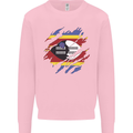 Torn Swaziland Flag Swazi Day Football Mens Sweatshirt Jumper Light Pink