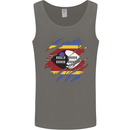 Torn Swaziland Flag Swazi Day Football Mens Vest Tank Top Charcoal