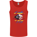 Torn Swaziland Flag Swazi Day Football Mens Vest Tank Top Red