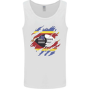 Torn Swaziland Flag Swazi Day Football Mens Vest Tank Top White